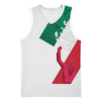 Dia de la Independencia de Mexico Basketball Jersey 16 De Septiembre Traditional Aztec Tribal White