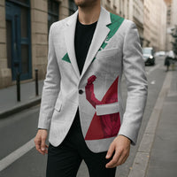 Dia de la Independencia de Mexico Blazer 16 De Septiembre Traditional Aztec Tribal White