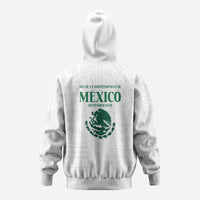 Dia de la Independencia de Mexico Hoodie 16 De Septiembre Traditional Aztec Tribal White