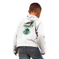 Dia de la Independencia de Mexico Kid Hoodie 16 De Septiembre Traditional Aztec Tribal White