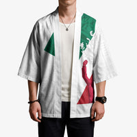Dia de la Independencia de Mexico Kimono 16 De Septiembre Traditional Aztec Tribal White