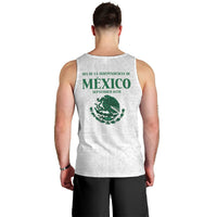 Dia de la Independencia de Mexico Men Tank Top 16 De Septiembre Traditional Aztec Tribal White