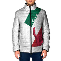 Dia de la Independencia de Mexico Padded Jacket 16 De Septiembre Traditional Aztec Tribal White
