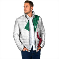 Dia de la Independencia de Mexico Padded Jacket 16 De Septiembre Traditional Aztec Tribal White