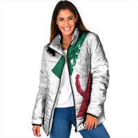 Dia de la Independencia de Mexico Padded Jacket 16 De Septiembre Traditional Aztec Tribal White