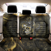 Mexico Quetzalcoatl Aztec Calendar Back Car Seat Cover Black Gold Tribal Warrior Art