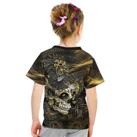 Mexico Quetzalcoatl Aztec Calendar Kid T Shirt Black Gold Tribal Warrior Art