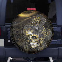 Mexico Quetzalcoatl Aztec Calendar Spare Tire Cover Black Gold Tribal Warrior Art