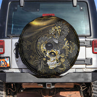 Mexico Quetzalcoatl Aztec Calendar Spare Tire Cover Black Gold Tribal Warrior Art