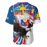 Personalized Filipino-American Baseball Jersey The Eight-Rayed Sun with Bald Eagle LT9 - Wonder Print Shop