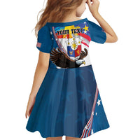 Personalized Filipino-American Family Matching Off Shoulder Maxi Dress and Hawaiian Shirt The Eight-Rayed Sun with Bald Eagle LT9 - Wonder Print Shop