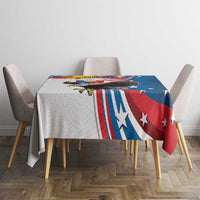 Personalized Filipino-American Tablecloth The Eight-Rayed Sun with Bald Eagle - Wonder Print Shop