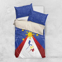 Personalized Pilipinas Eight-Rayed Sun Bedding Set Philippines Map With Polynesian Style LT9 - Wonder Print Shop