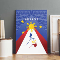 Personalized Pilipinas Eight-Rayed Sun Canvas Wall Art Philippines Map With Polynesian Style LT9 - Wonder Print Shop