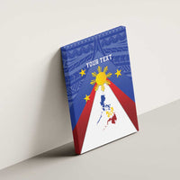 Personalized Pilipinas Eight-Rayed Sun Canvas Wall Art Philippines Map With Polynesian Style LT9 - Wonder Print Shop