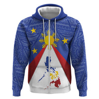 Personalized Pilipinas Eight-Rayed Sun Hoodie Philippines Map With Polynesian Style - Wonder Print Shop