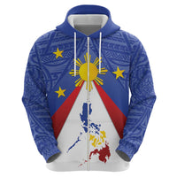 Personalized Pilipinas Eight-Rayed Sun Hoodie Philippines Map With Polynesian Style - Wonder Print Shop