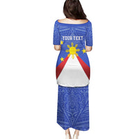 Personalized Pilipinas Eight-Rayed Sun Puletasi Philippines Map With Polynesian Style - Wonder Print Shop