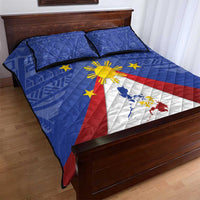 Personalized Pilipinas Eight-Rayed Sun Quilt Bed Set Philippines Map With Polynesian Style - Wonder Print Shop