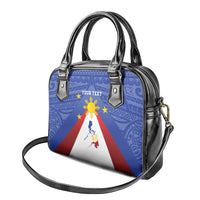 Personalized Pilipinas Eight-Rayed Sun Shoulder Handbag Philippines Map With Polynesian Style