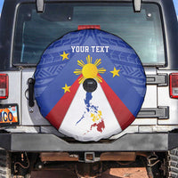 Personalized Pilipinas Eight-Rayed Sun Spare Tire Cover Philippines Map With Polynesian Style - Wonder Print Shop