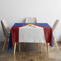 Personalized Pilipinas Eight-Rayed Sun Tablecloth Philippines Map With Polynesian Style - Wonder Print Shop