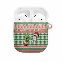 Six Seven Meme AirPods Case Funny Green Hand Christmas - Wonder Print Shop
