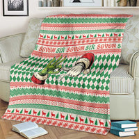 Six Seven Meme Blanket Funny Green Hand Christmas - Wonder Print Shop