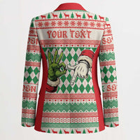 Six Seven Meme Personalized Blazer Funny Green Hand Christmas - Wonder Print Shop