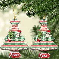 Six Seven Meme Ceramic Ornament Funny Green Hand Christmas - Wonder Print Shop
