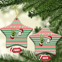 Six Seven Meme Ceramic Ornament Funny Green Hand Christmas - Wonder Print Shop