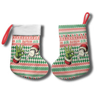 Six Seven Meme Christmas Stocking Funny Green Hand Christmas - Wonder Print Shop