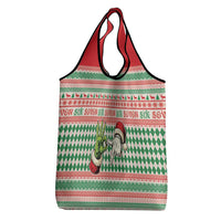 Six Seven Meme Grocery Bag Funny Green Hand Christmas - Wonder Print Shop