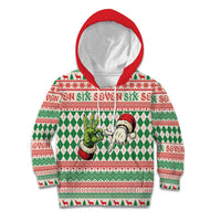 Six Seven Meme Personalized Kid Hoodie Funny Green Hand Christmas - Wonder Print Shop