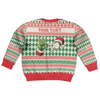 Six Seven Meme Personalized Kid Ugly Christmas Sweater Funny Green Hand Christmas - Wonder Print Shop