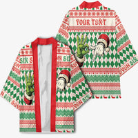 Six Seven Meme Personalized Kimono Funny Green Hand Christmas - Wonder Print Shop