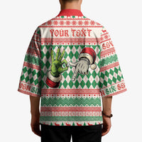 Six Seven Meme Personalized Kimono Funny Green Hand Christmas - Wonder Print Shop