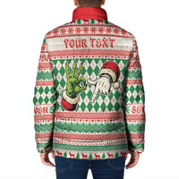 Six Seven Meme Personalized Padded Jacket Funny Green Hand Christmas - Wonder Print Shop