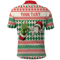 Six Seven Meme Personalized Polo Shirt Funny Green Hand Christmas - Wonder Print Shop