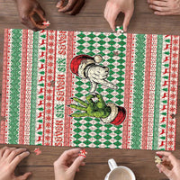 Six Seven Meme Puzzle Funny Green Hand Christmas - Wonder Print Shop