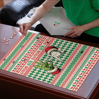Six Seven Meme Puzzle Funny Green Hand Christmas - Wonder Print Shop