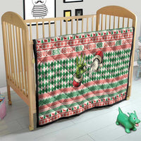 Six Seven Meme Quilt Funny Green Hand Christmas - Wonder Print Shop