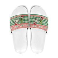 Six Seven Meme Slide Sandals Funny Green Hand Christmas - Wonder Print Shop