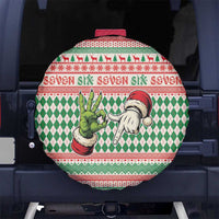 Six Seven Meme Spare Tire Cover Funny Green Hand Christmas - Wonder Print Shop