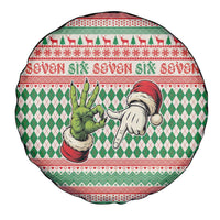 Six Seven Meme Spare Tire Cover Funny Green Hand Christmas - Wonder Print Shop
