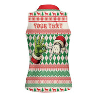 Six Seven Meme Personalized Women Sleeveless Polo Shirt Funny Green Hand Christmas - Wonder Print Shop