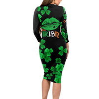 Kiss Me Im Irish St Patricks Day Long Sleeve Bodycon Dress - Wonder Print Shop