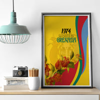 Grenada Independence Day Canvas Wall Art Bougainvillea Flowers Flag Style LT9 - Wonder Print Shop