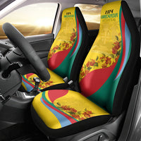 Grenada Independence Day Car Seat Cover Bougainvillea Flowers Flag Style LT9 - Wonder Print Shop