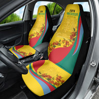 Grenada Independence Day Car Seat Cover Bougainvillea Flowers Flag Style LT9 - Wonder Print Shop